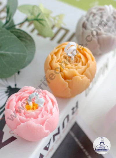 3D Silicon 1 Cavity Tulip Flower Petals Shape Silicon Candle Mould, Silicon Soap Mould (SBSP-DYF2463) - (MOQ 12 PCS) (MD)