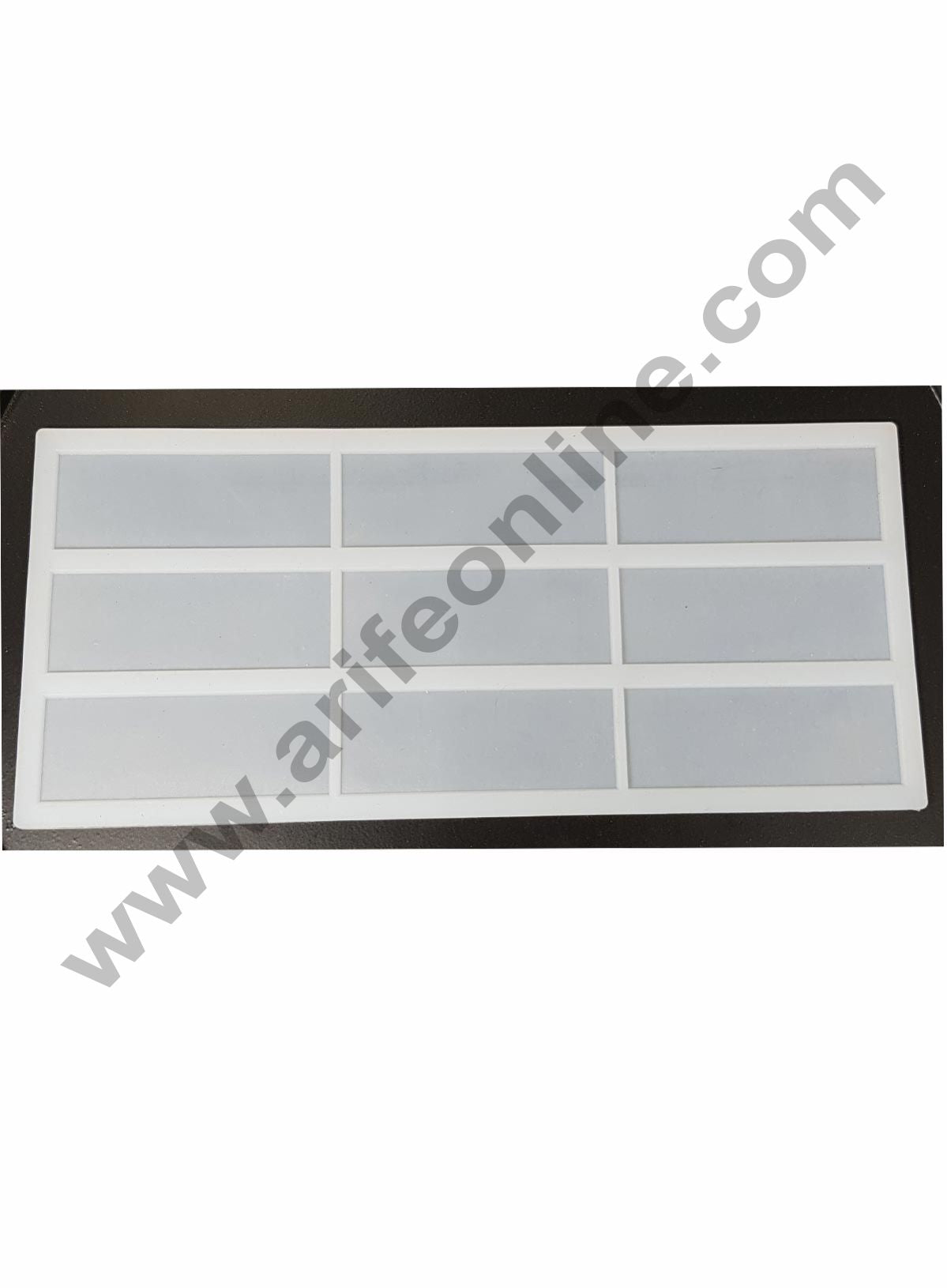 Cake Decor Silicon 9 in 1 Big Rectangle Shape Chocolate Garnishing Mould Cake Insert Decoration Mould