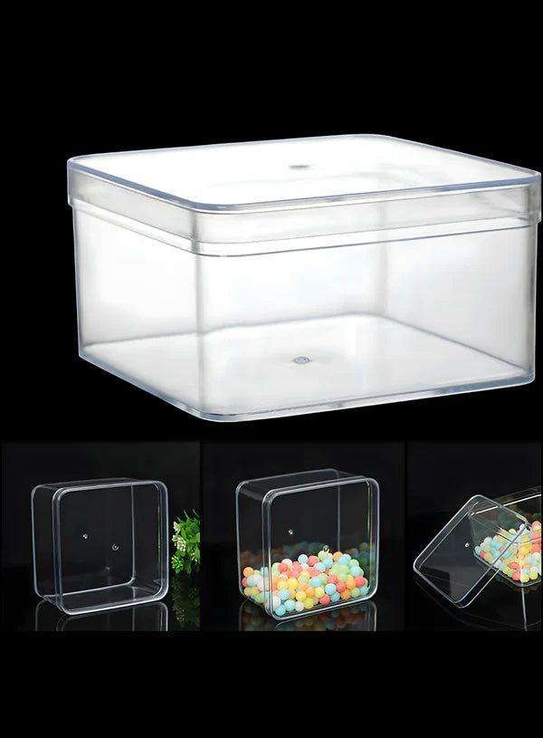 200 ml Transparent Acrylic Square Dessert Tiramisu Tub with Lid  (SB-Desserttub-Sq-200)  (MOQ 500 PCS)  (AO)