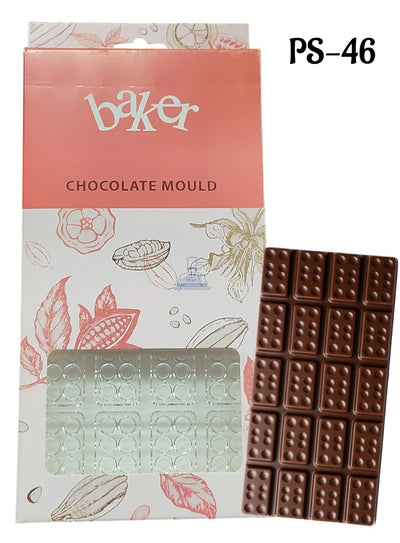 20 Cavity Blocks Polycarbonate Chocolate Mould |SBPS-016 (SBPS-46)| (MOQ 12 PCS) (ADD)