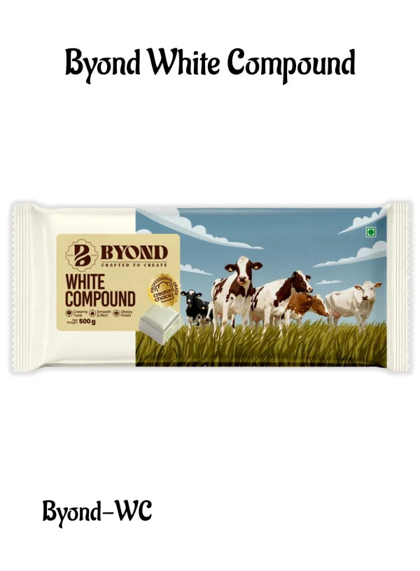 BYOND White Compound | Professional White Compound Chocolate for Baking, Moulding & Desserts (500 g) (Beyond-WC)