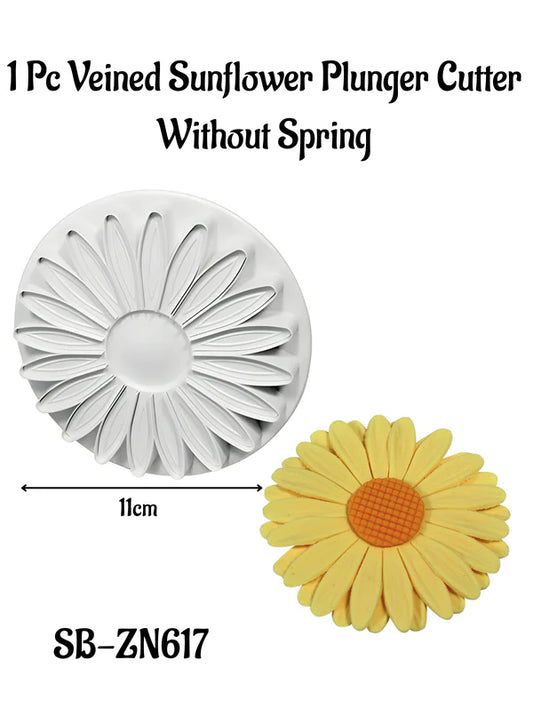 1 Piece Jumbo Veined Sunflower Plunger Cutter (Without Spring) | Gerbera & Daisy (SB-ZN617)  (MOQ 12 PCS)   (ED)