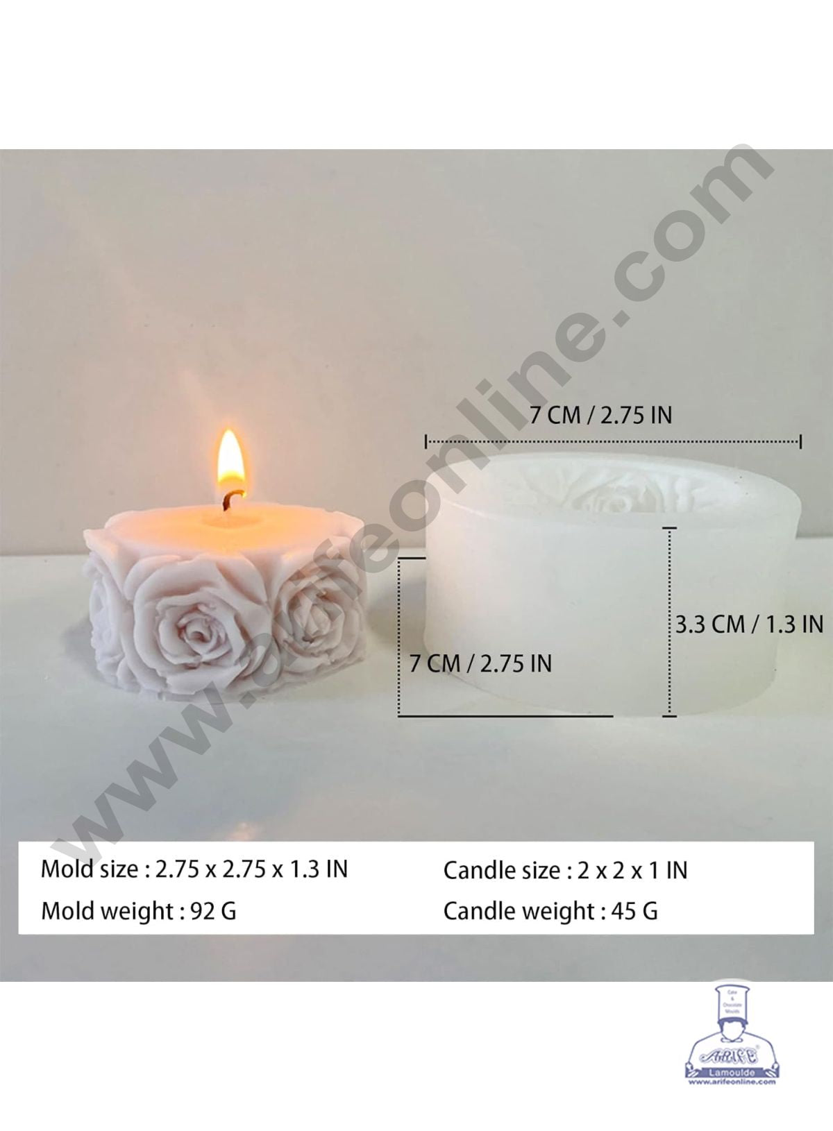 SILICON CANDLE MOULD SBSP-DYF069  (MOQ 12 PCS) (UD)