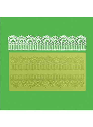 Cake Decor Dessert Border Flower Pattern Silicone Mat Fondant Cake Lace Embossed Cake Mold Sugar Lace Mat Cake Decorating Tool Embossing Sguar lace pad