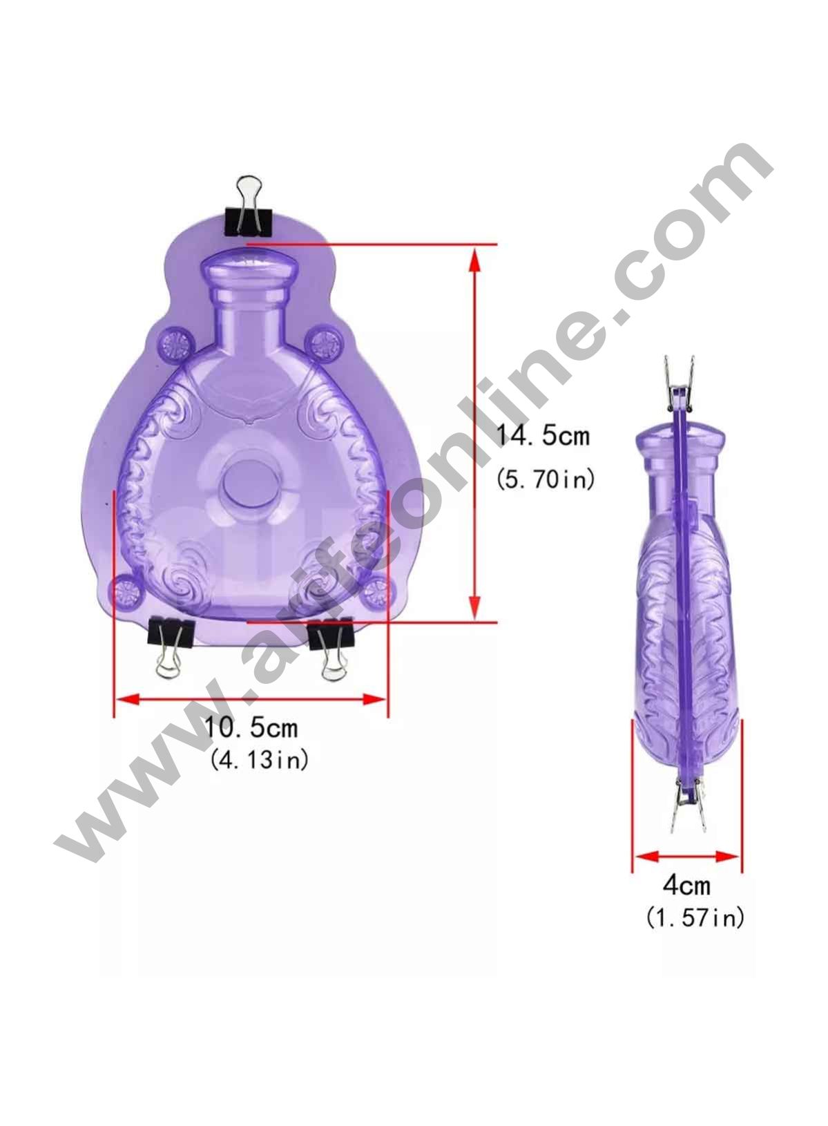 Cake Decor Polycarbonate 3D Perfume Bottle Chocolate Mold Cake Decorating Chocolate Mould Tools
