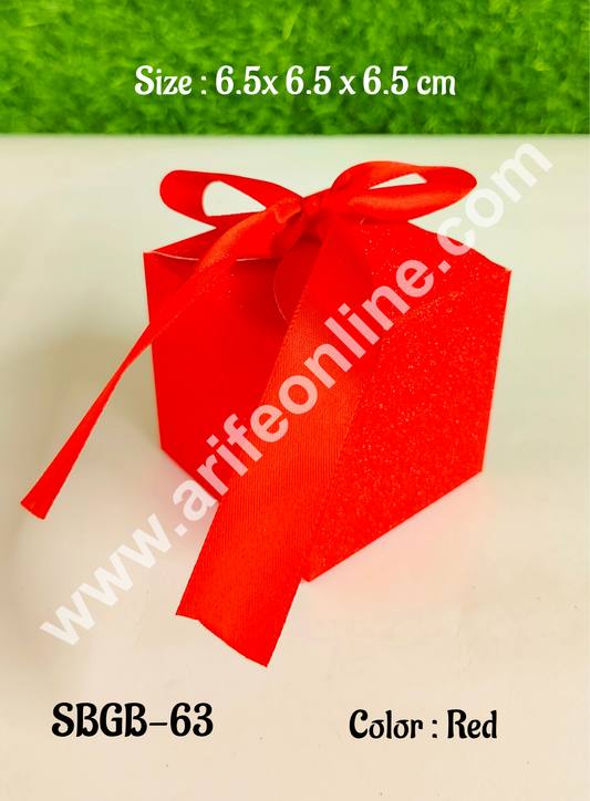 Goodie Bag For Hampers | Chocolate Box Hamper Box 10 Pcs Pack - Red (SBGB-63) (MOQ 10 PACK)