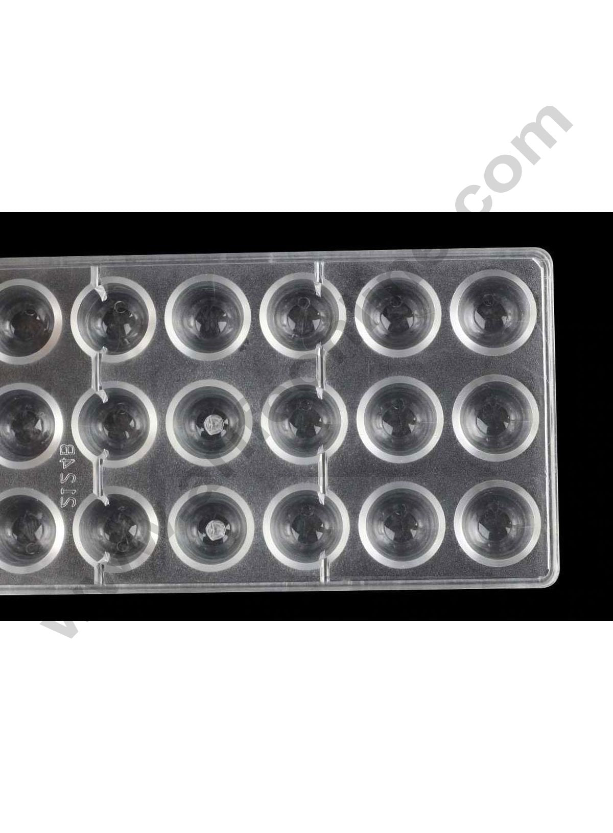 Cake Decor 21 Cavity Deep Round Dome Shaped Polycarbonate Chocolate Mould SB-2124B