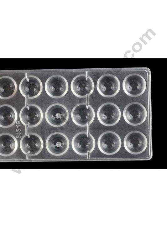 Cake Decor 21 Cavity Deep Round Dome Shaped Polycarbonate Chocolate Mould SB-2124B