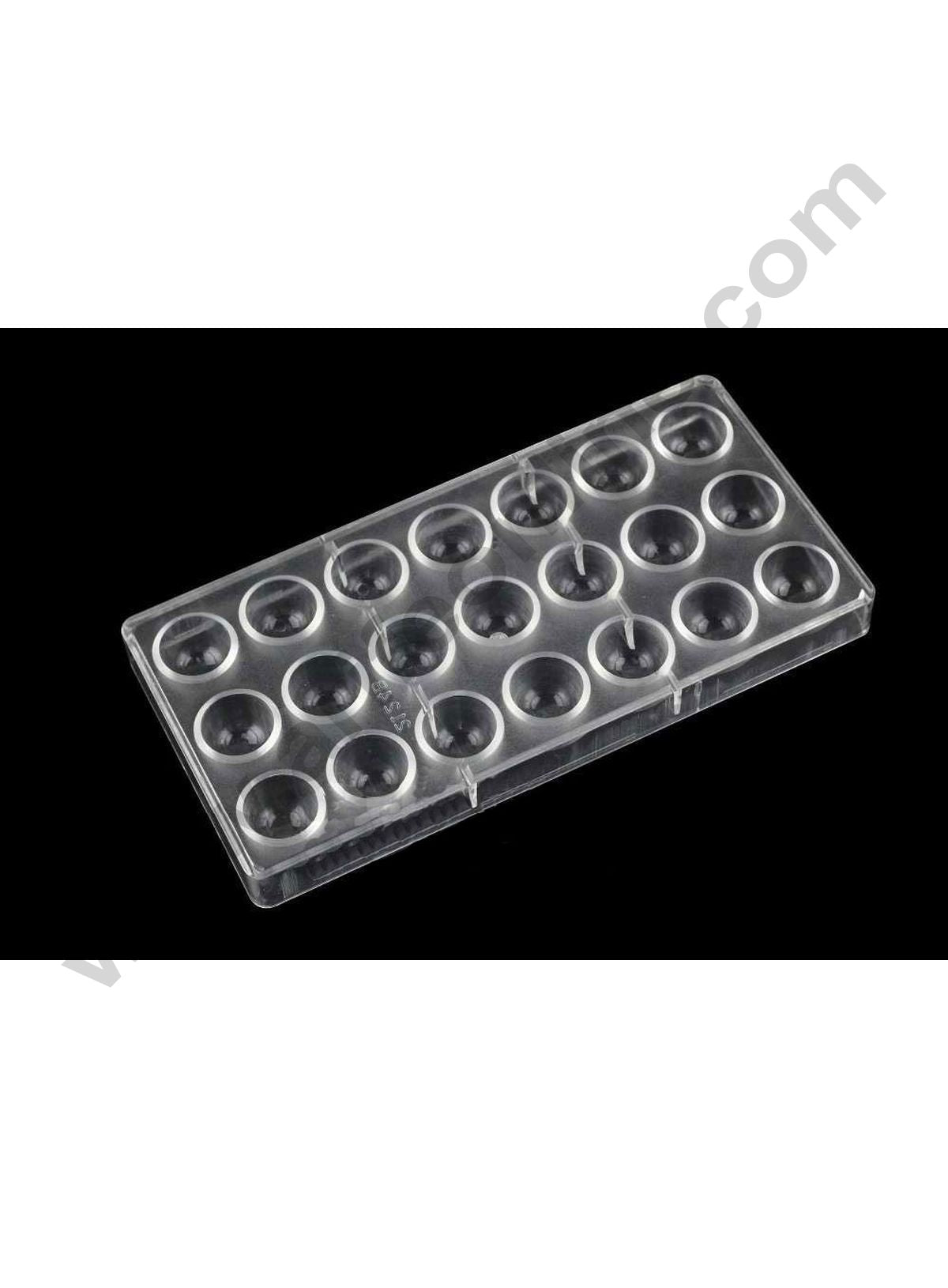 Cake Decor 21 Cavity Deep Round Dome Shaped Polycarbonate Chocolate Mould SB-2124B