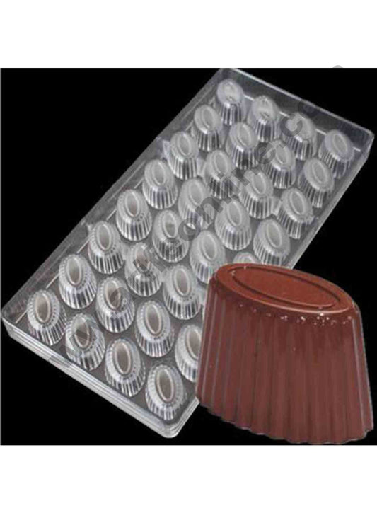 Cake Decor32 Cups Shape Polycarbonate Chocolate Mold, 3D Food Chocolate Mould