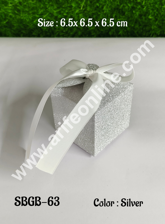 Goodie Bag For Hampers | Chocolate Box Hamper Box 10 Pcs Pack - Silver (SBGB-63) (MOQ 10 PACK)