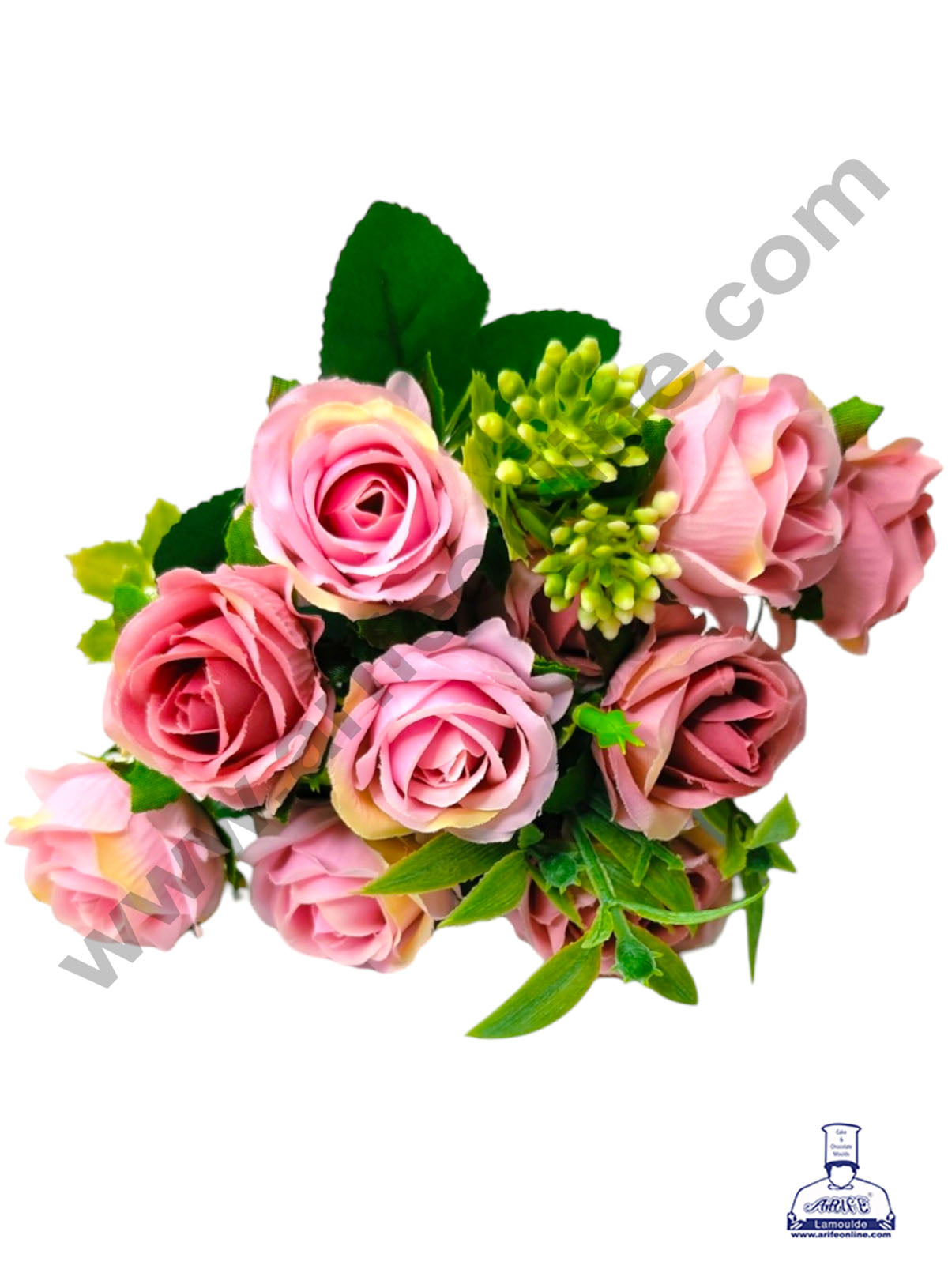 Rose Artificial Flower For Cake Decoration – (1 Bunch) (MOQ 12 BUNCH)