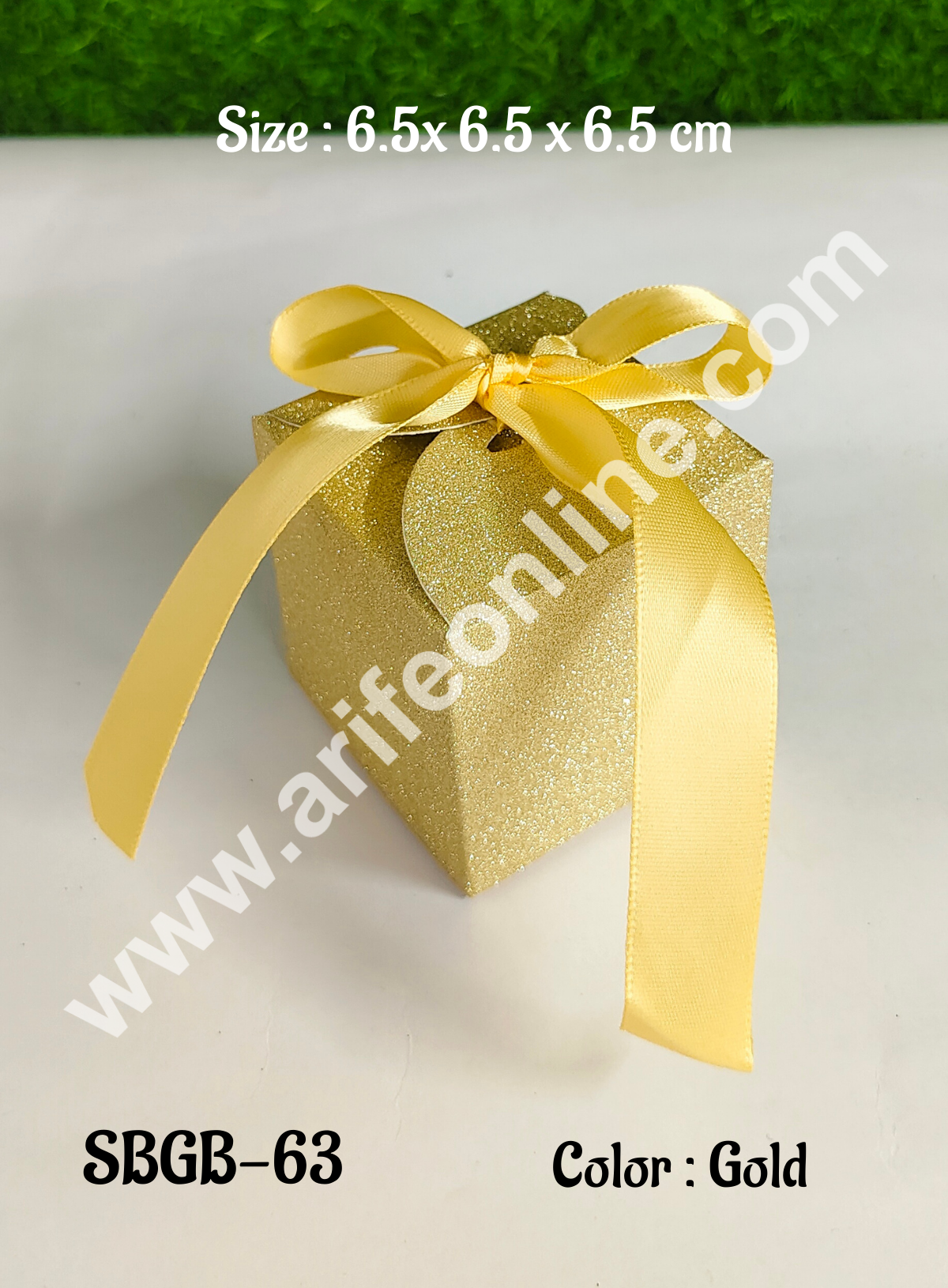 Goodie Bag For Hampers | Chocolate Box Hamper Box 10 Pcs Pack - Gold (SBGB-63) (MOQ 10 PACK)