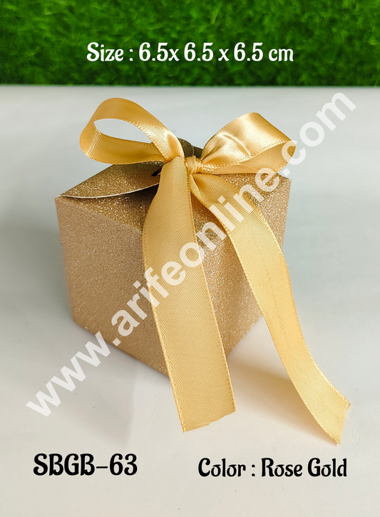 Goodie Bag For Hampers | Chocolate Box Hamper Box 10 Pcs Pack - Rose Gold (SBGB-63) (MOQ 10 PACK)