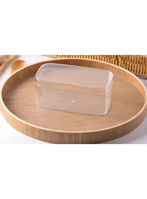 200ml Transparent Acrylic Rectangle Tiramisu Dessert Tub with Lid (SB-Desserttub-Rectangle-1) (MOQ 500 PCS) (AO)