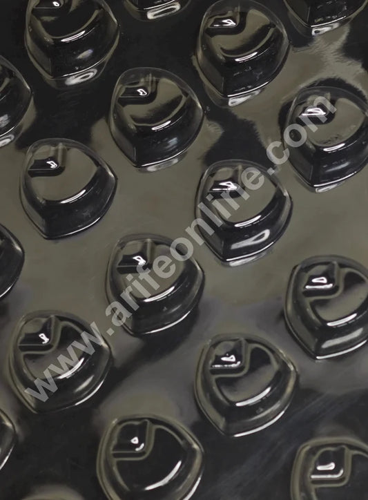 Clear Plastic PVC Triangle Design Chocolate Mould – 48 Cavity | Polycarbonate Mold (MOQ 50 PCS) (RE)