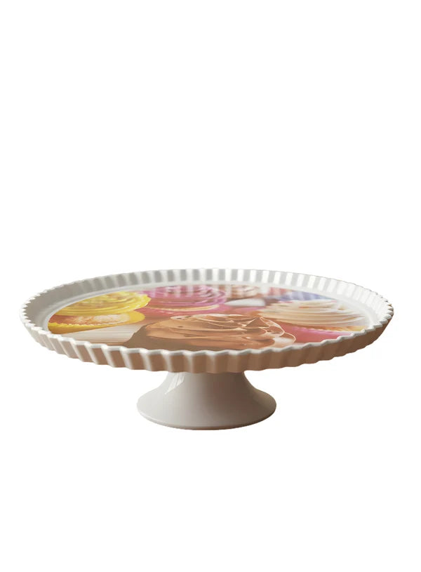 1 Pcs Round Acrylic Cupcake Print Cake Stand (SBCS-750138-D-4) (MOQ 12 PCS)