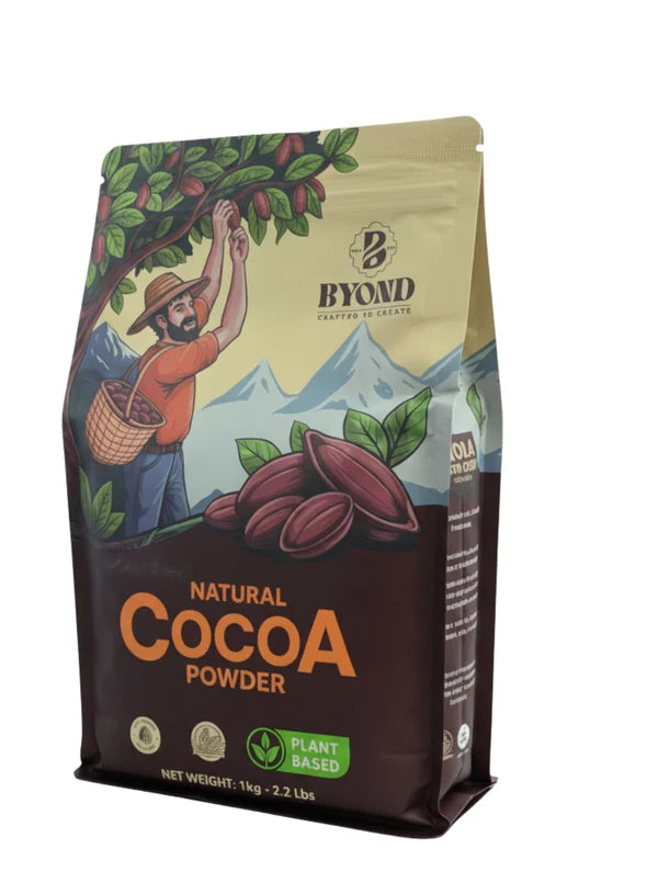 BYOND Natural Cocoa Powder | Premium Cocoa Powder for Baking & Desserts (1 Kg) (Beyond-N-Cocoa)