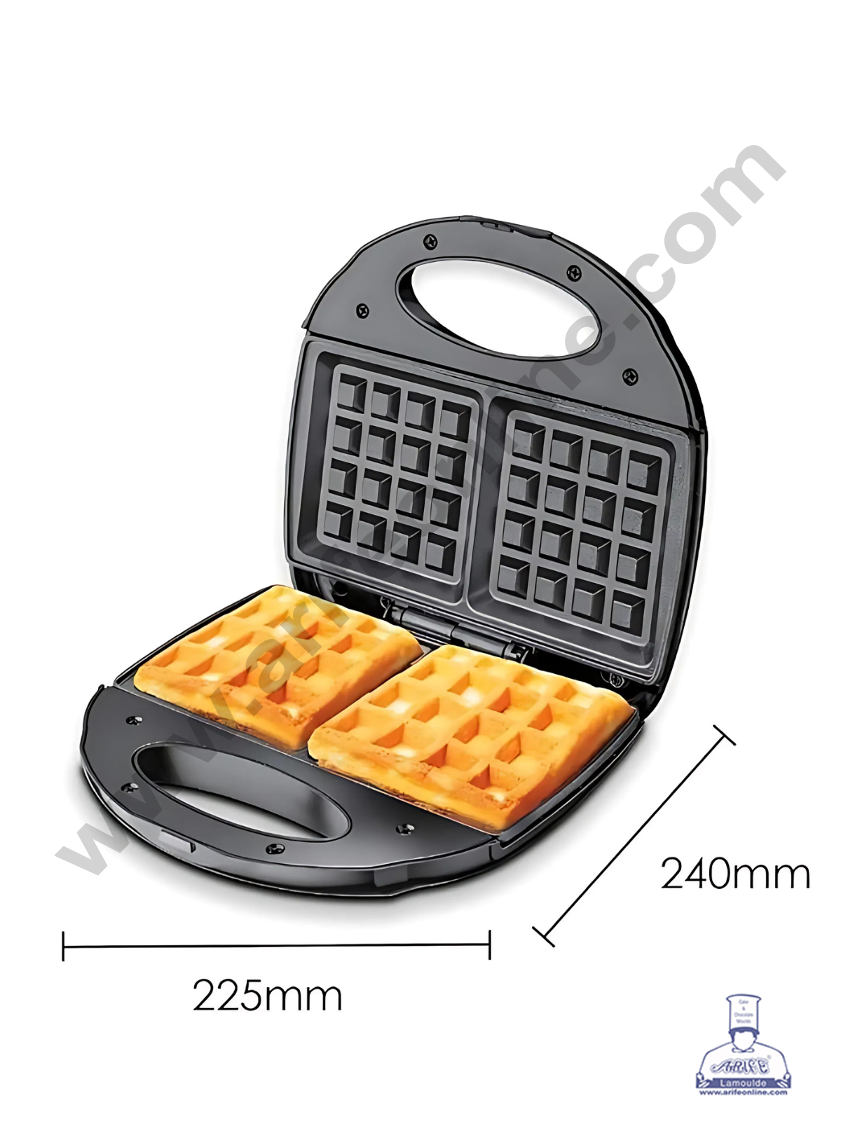 Jamaky 2 Slice Waffle Maker 1000W Non-Stick Waffle Iron - Model: JMK2001 (SB-JM-JMK2001)  (MOQ 10 PCS)