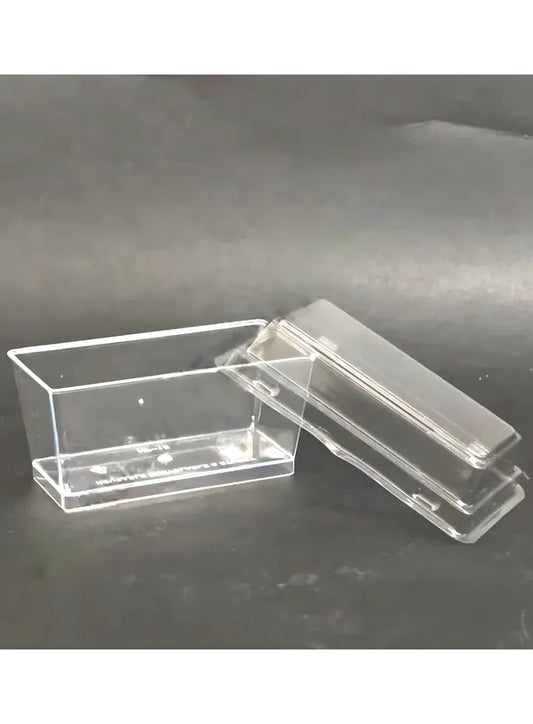 Transparent Rectangle Mousse & Tiramisu Cups with Dome Lids  | Clear Dessert & Pudding Cups  (SBMC-NP-15) (MOQ 500 PCS)  (M.1)