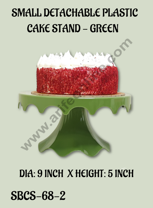 Small Detachable Plastic Cake Stand  Drop Shaped | Cupcake Stand | Display Stand - Green (MOQ 12 PCS)