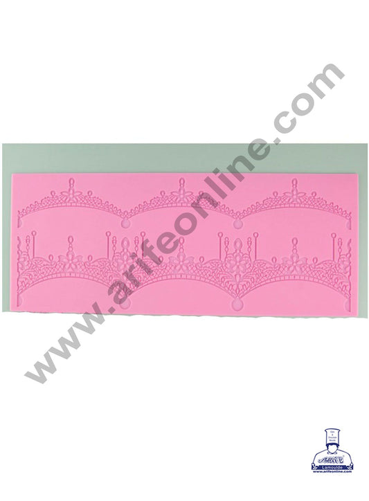 Cake Decor Silicone Cake Border Lace Mould Fondant Cake Decorative Silicone Lace Mat Cake Baking Mat SBLM-3055