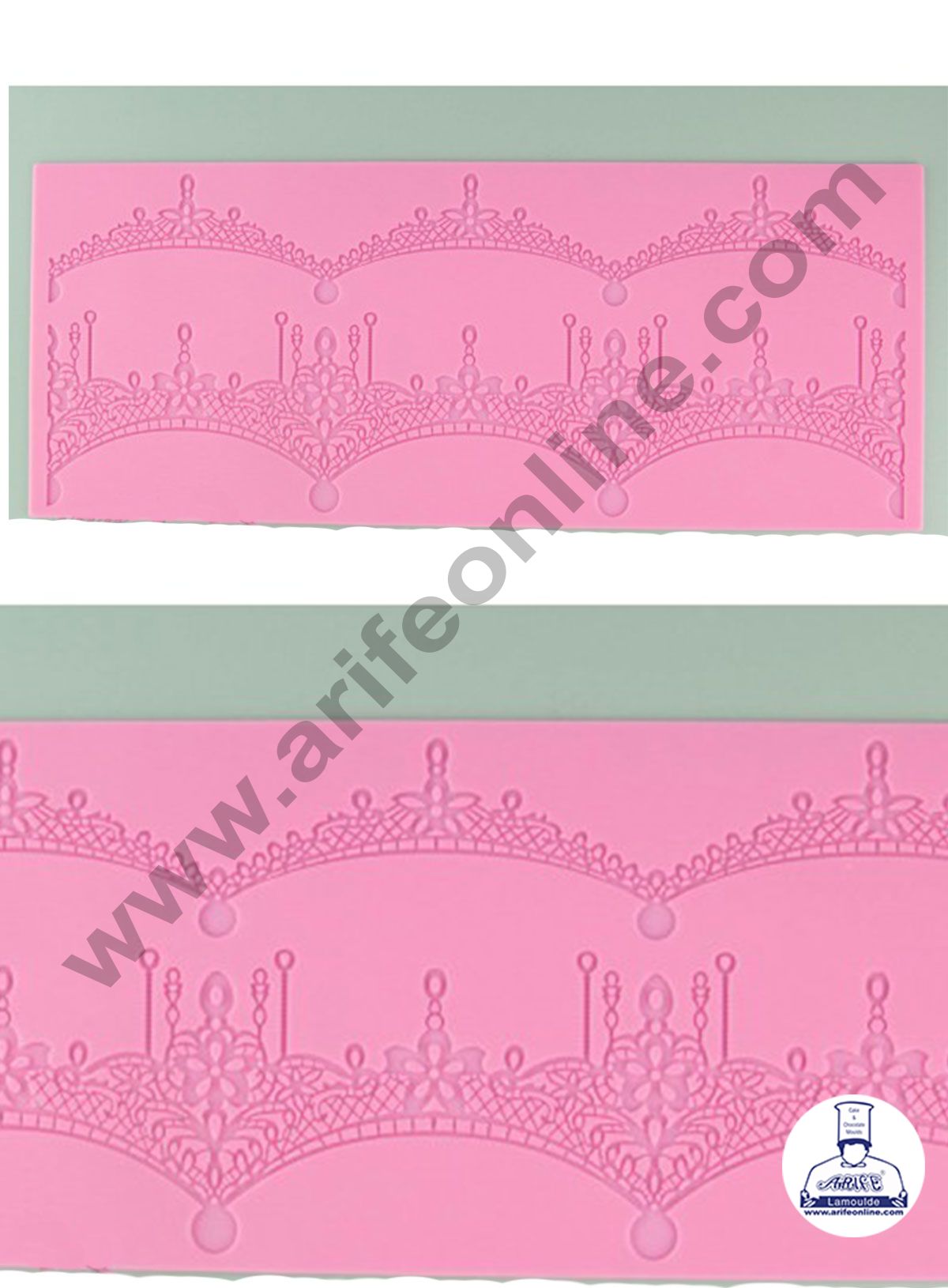 Cake Decor Silicone Cake Border Lace Mould Fondant Cake Decorative Silicone Lace Mat Cake Baking Mat SBLM-3055