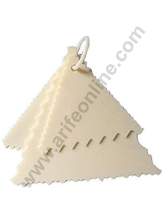 Cake Decor 3pcs/Set Plastic Triangle Sawtooth Comb Scraper Cake Cutter, Smoother Icing Fondant Cake Decorating Pastry Baking Tool