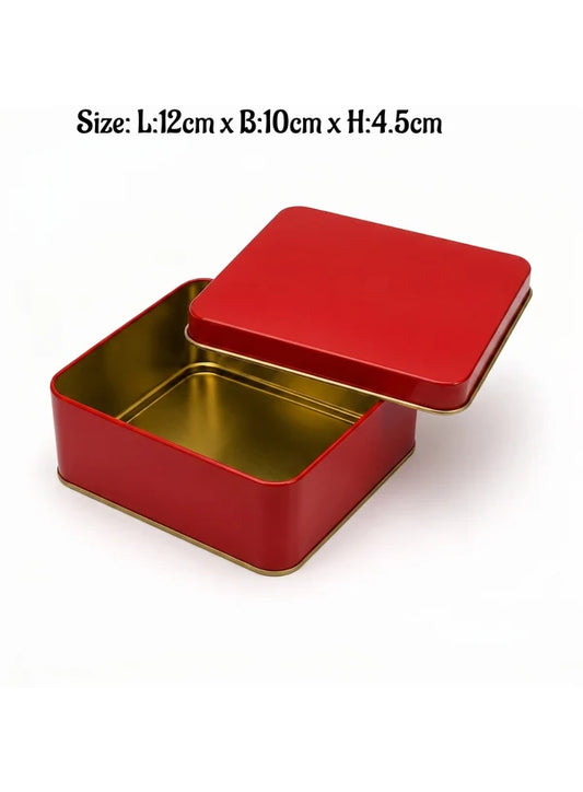 Rectangle Cookie Dream Tin Matte Finish - Red | 12x10x4.5cm (SBDream-Rec-Red) - (MOQ 100 PCS) (FO)