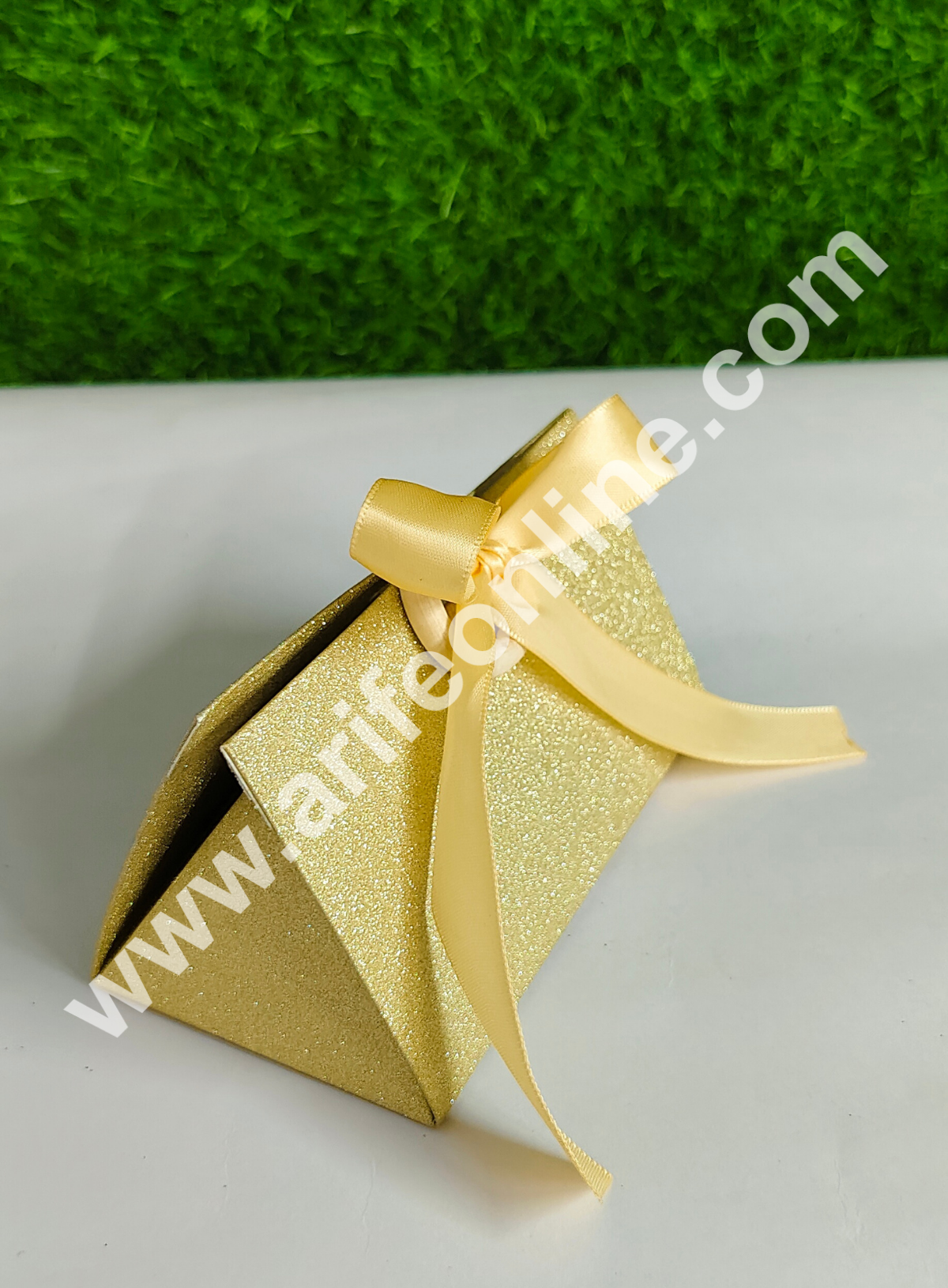 Goodie Bag For Hampers | Chocolate Box Hamper Box 10 Pcs Pack - Golden (SBGB-09) (MOQ 10 PACK)