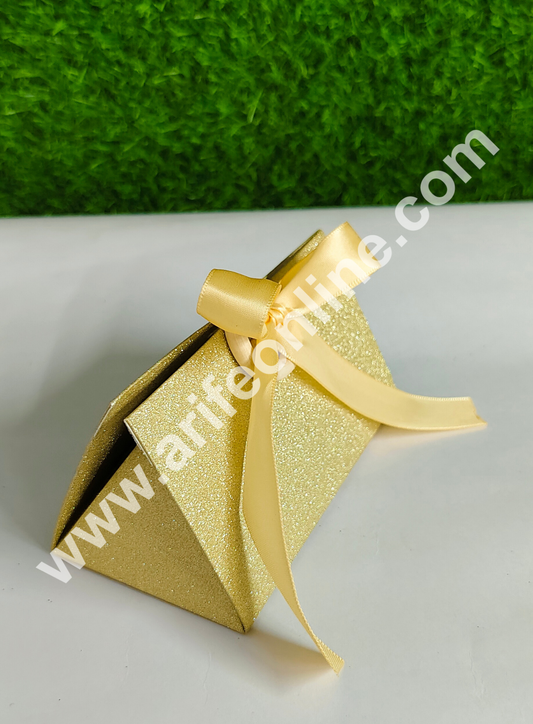 Goodie Bag For Hampers | Chocolate Box Hamper Box 10 Pcs Pack - Golden (SBGB-09) (MOQ 10 PACK)