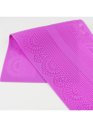 Cake Decor Dessert Border Flower Pattern Silicone Mat Fondant Cake Lace Embossed Cake Mold Sugar Lace Mat Cake Decorating Tool Embossing Sguar lace pad