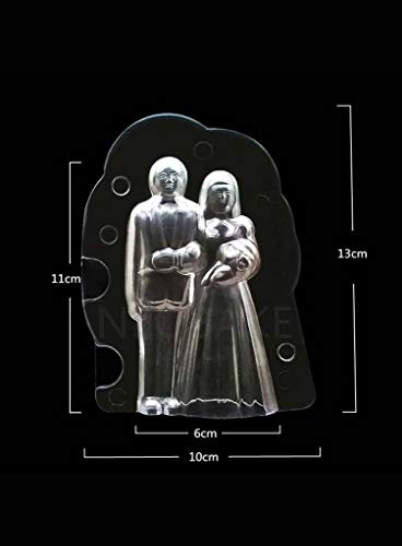 Cake Decor Polycarbonate 3D Wedding Couple Chocolate Mold Cake Decorating Chocolate Mould Tools