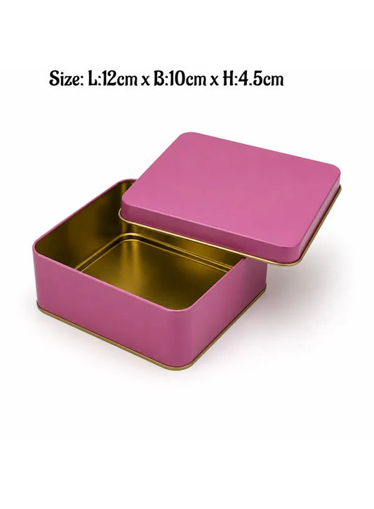 Rectangle Cookie Dream Tin Matte Finish - Pink | 12x10x4.5cm (SBDream-Rec-Pink) - (MOQ 100 PCS) (FO)