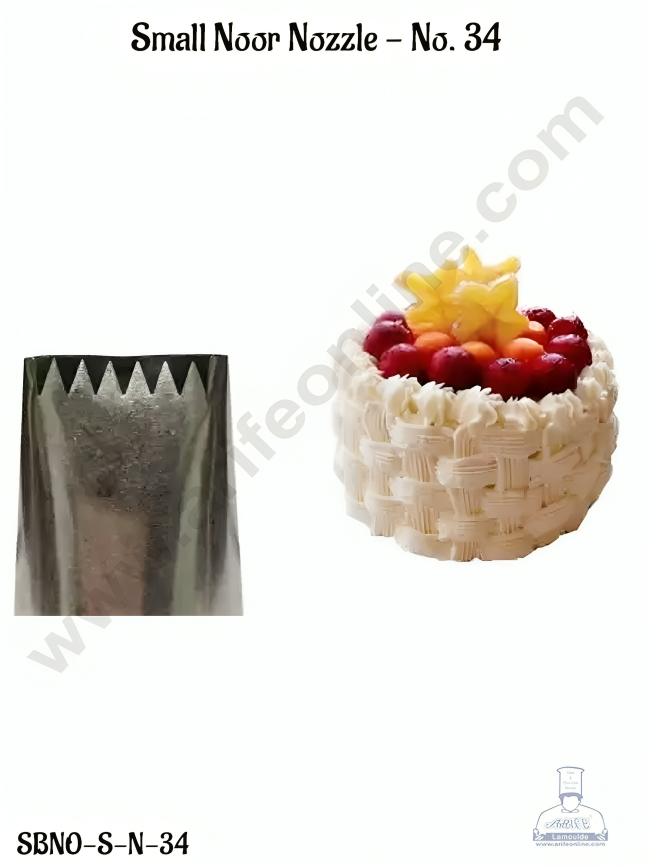 Small Noor Multi-opening Icing Nozzle No. 34 with Collar Ring | Piping Steel Nozzle (MOQ 50 PCS)