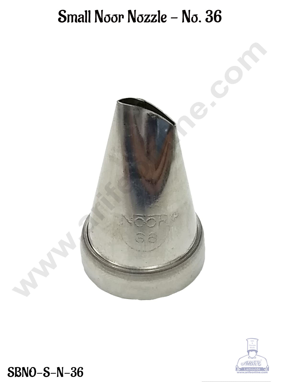 Small Noor No.36 Small Rose Shape Icing Nozzle with Collar Ring | Piping Steel Nozzle (MOQ 50 PCS)