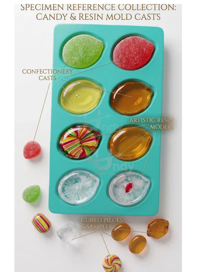 8-Cavity Lemon Shape Silicone Mould | Non-Stick Flexible Dessert Mold for Mousse, Chocolate, Jelly & Ice Cream | DIY Baking & Freezing Tray (SBSM-MB-5014)  (RME)
