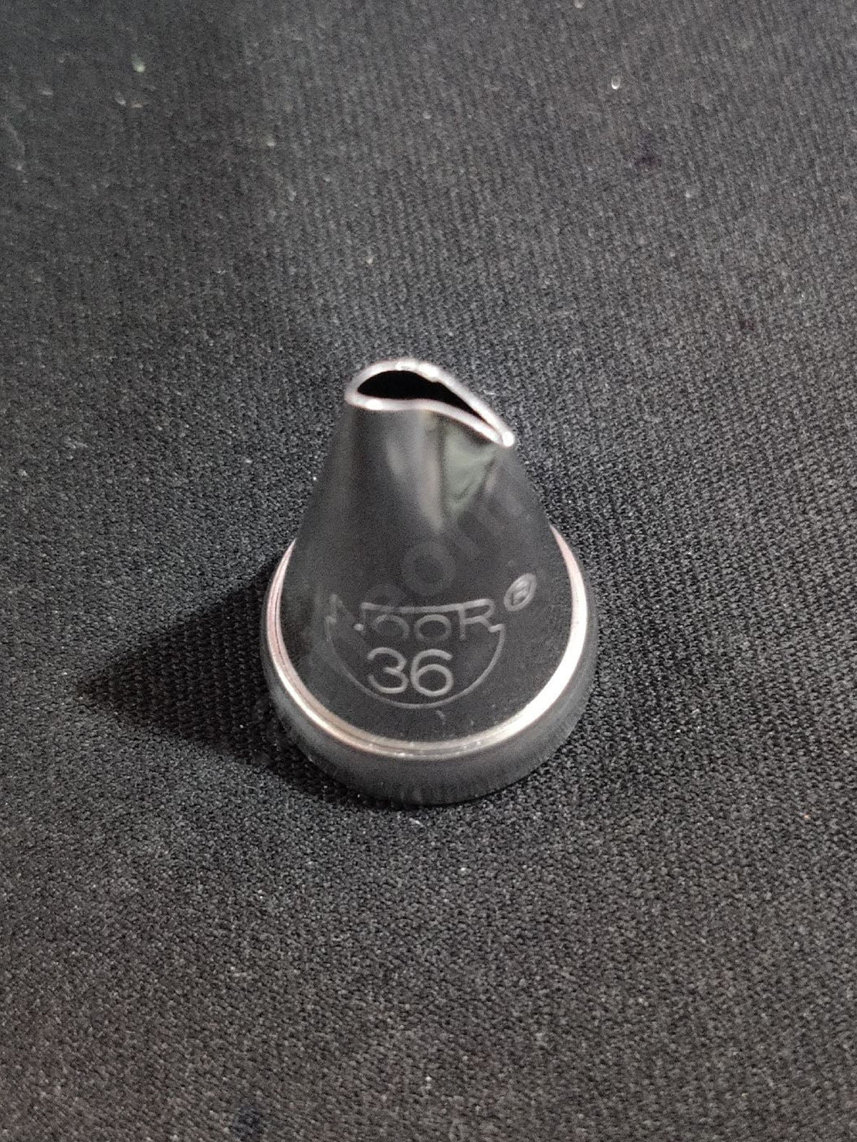Small Noor No.36 Small Rose Shape Icing Nozzle with Collar Ring | Piping Steel Nozzle (MOQ 50 PCS)