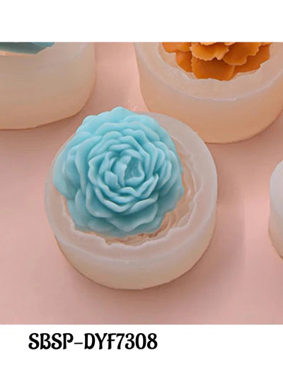 3D Silicon 1 Cavity Large Peony Flower Shape Silicon Candle Mould, Silicon Soap Mould (SBSP-DYF7308) (MOQ 12 PCS) (OD)