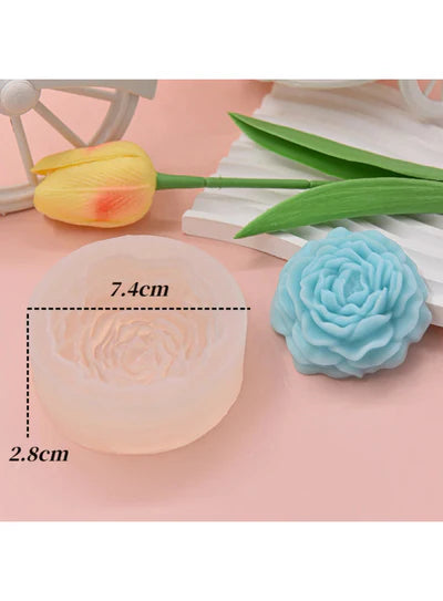 3D Silicon 1 Cavity Large Peony Flower Shape Silicon Candle Mould, Silicon Soap Mould (SBSP-DYF7308) (MOQ 12 PCS) (OD)