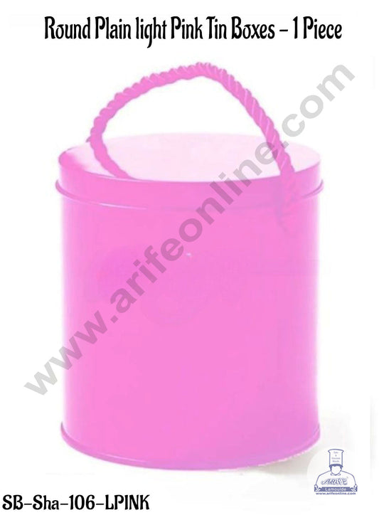 Round plain Tin Boxes -  Gift Box  Chocolate Box Jewellery Box (ME)