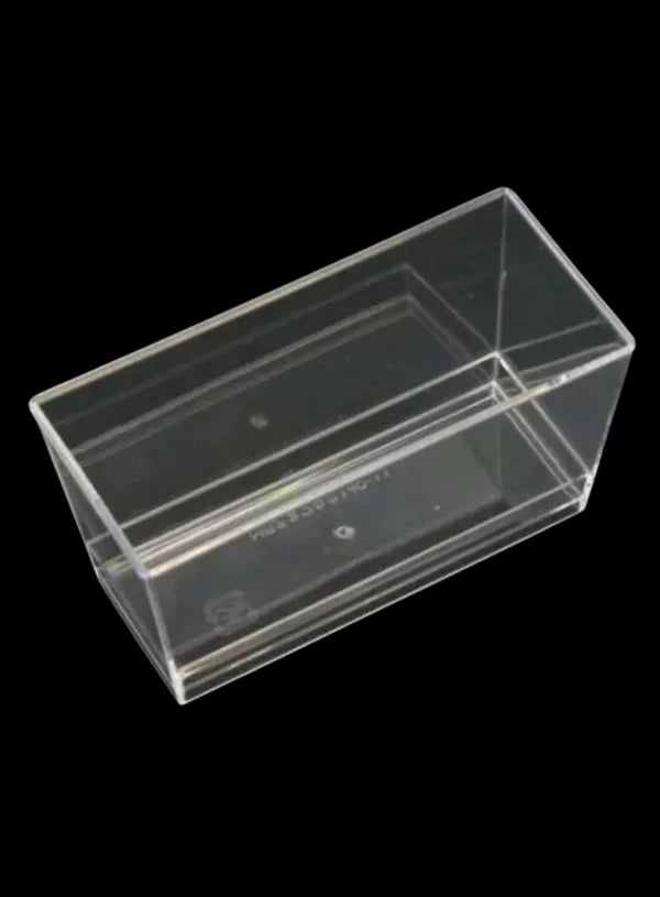 Transparent Rectangle Mousse & Tiramisu Cups with Dome Lids  | Clear Dessert & Pudding Cups  (SBMC-NP-15) (MOQ 500 PCS)  (M.1)