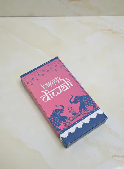 Diwali Kunafa Bar Box - Design 02 ( Pack of 10 Pcs ) (SBBX-Diwali-CBB-02)- (MOQ 12 PACK)