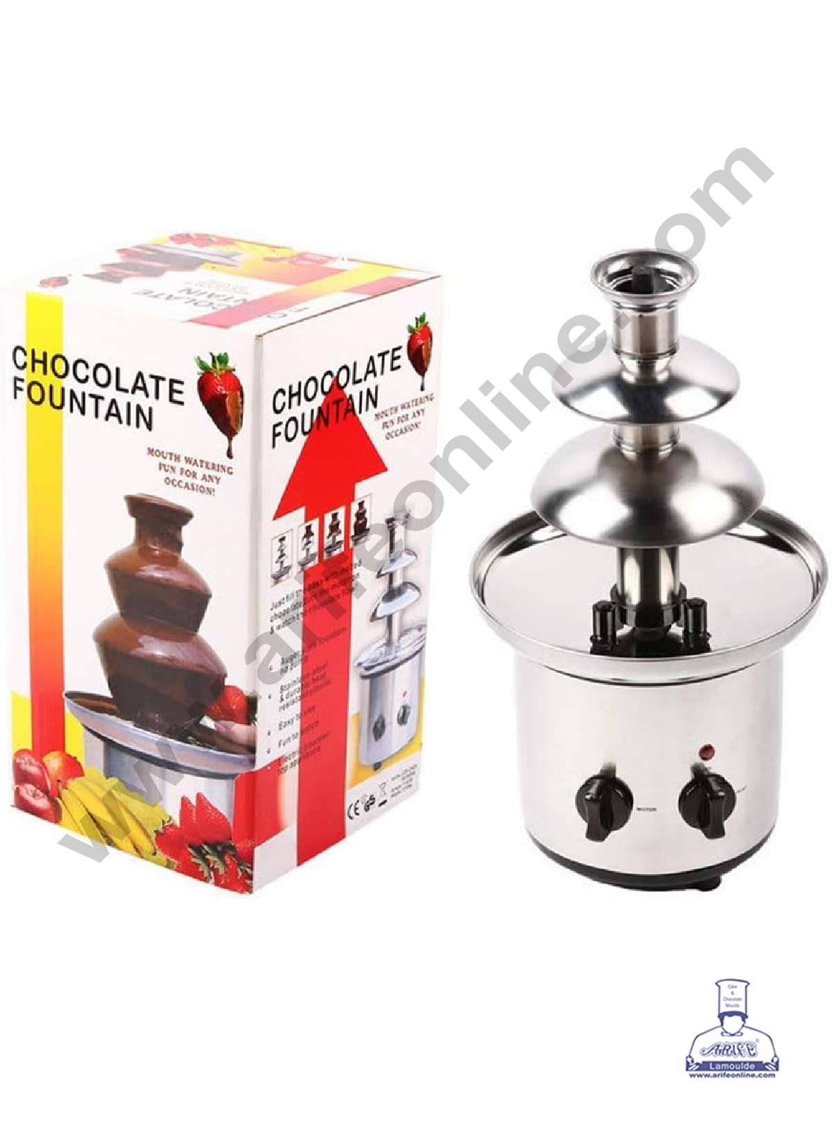 3 Tier Chocolate Fountain - Stainless Steel Machine - Fountain for Parties (MOQ 3 PCS) (RADD)