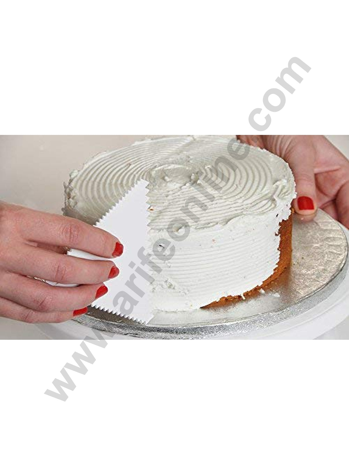 Cake Decor 3pcs/Set Plastic Triangle Sawtooth Comb Scraper Cake Cutter, Smoother Icing Fondant Cake Decorating Pastry Baking Tool