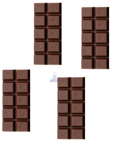 Small Bakers Heart-Embossed Square Polycarbonate Chocolate Mold |SBPS-101|1 Piece| (MOQ 12 PCS) (UD)