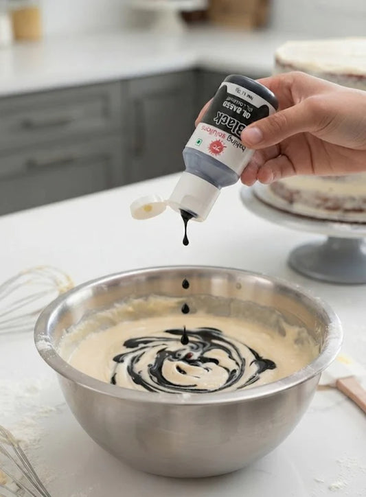 7C Edible Oil Candy Color Food Colouring for Icing, Cakes Decor, Baking, Fondant Colours – Black  (MOQ 12 PCS)  (RA.24)
