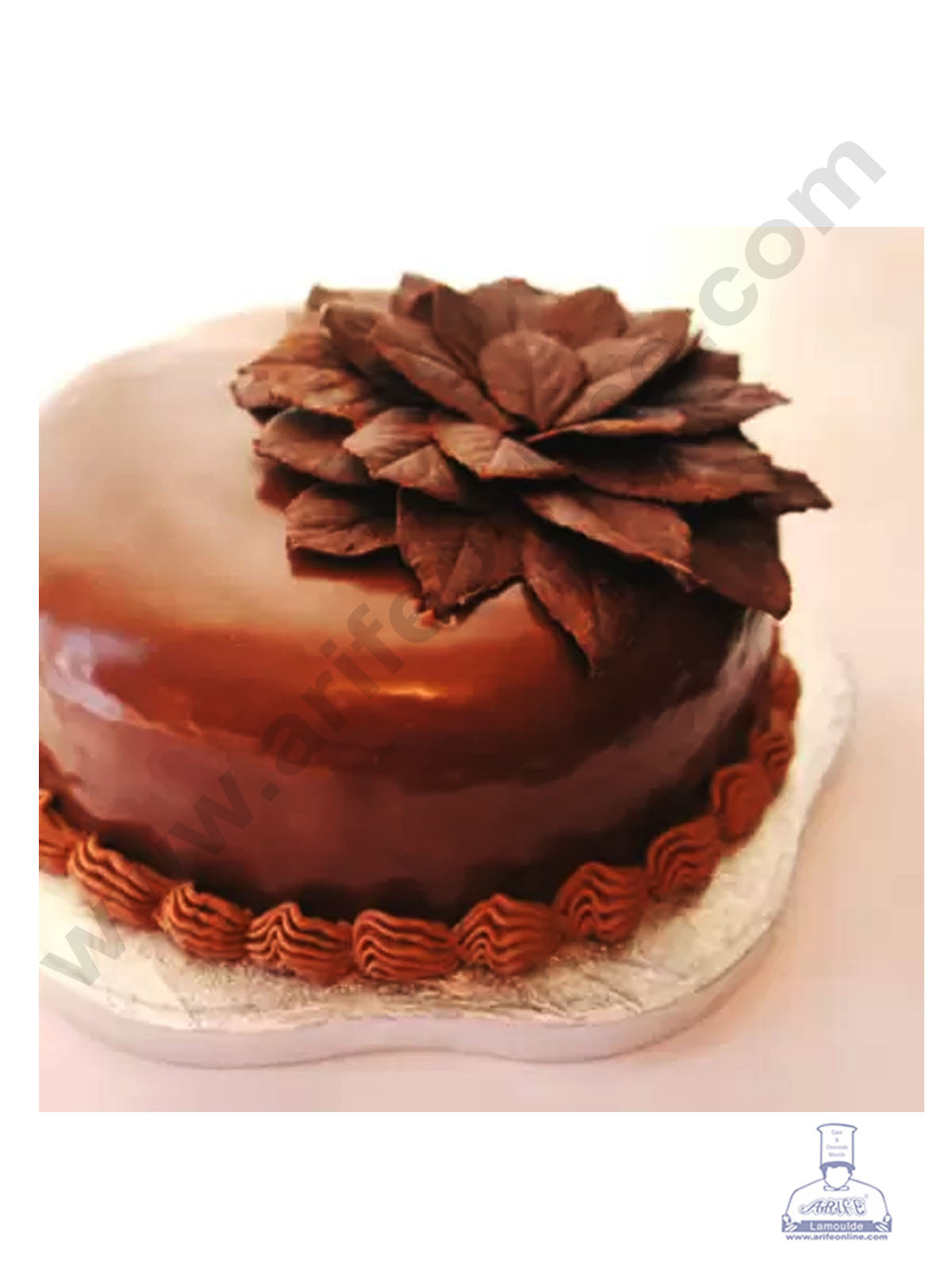 Small Stainless Steel Noor Nozzle No.45 (Large Leaf) Shape Cake Icing with Collar Ring | Piping Steel Nozzle  (MOQ 50 PCS)