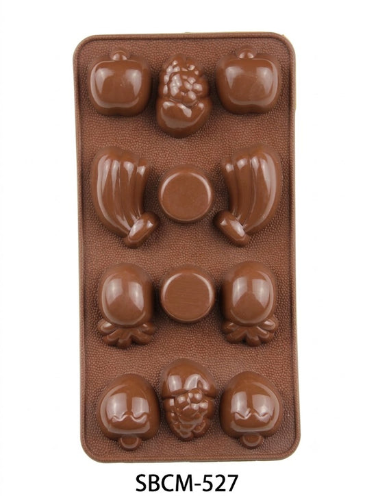 12 Cavity Mix Fruits Shape Silicone Chocolate Mould  (MOQ 12 PCS) (ID)