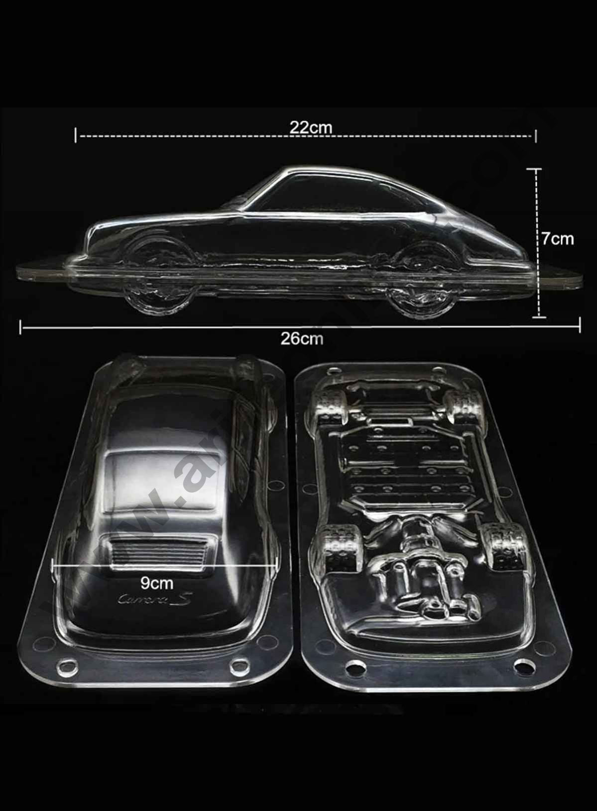 Cake Decor Polycarbonate 3D Sedan Car Chocolate Mold Cake Decorating Chocolate Mould Tools